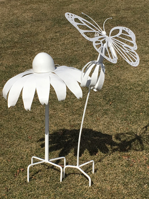 Gigantic Coneflowers with Butterfly